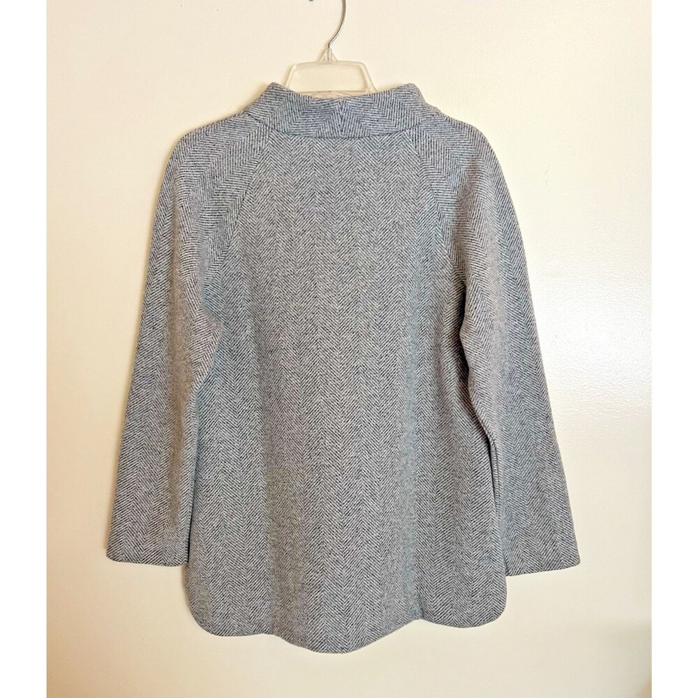 Soft Surroundings Size M Mock Neck Brooke Tunic Black White Herringbone Soft NWT - Picture 3 of 7